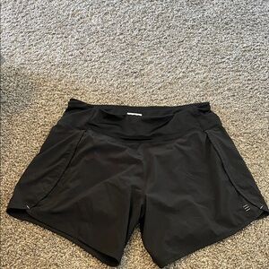 Free Fly Apparel Black Athletic Shorts with Wide Waistband